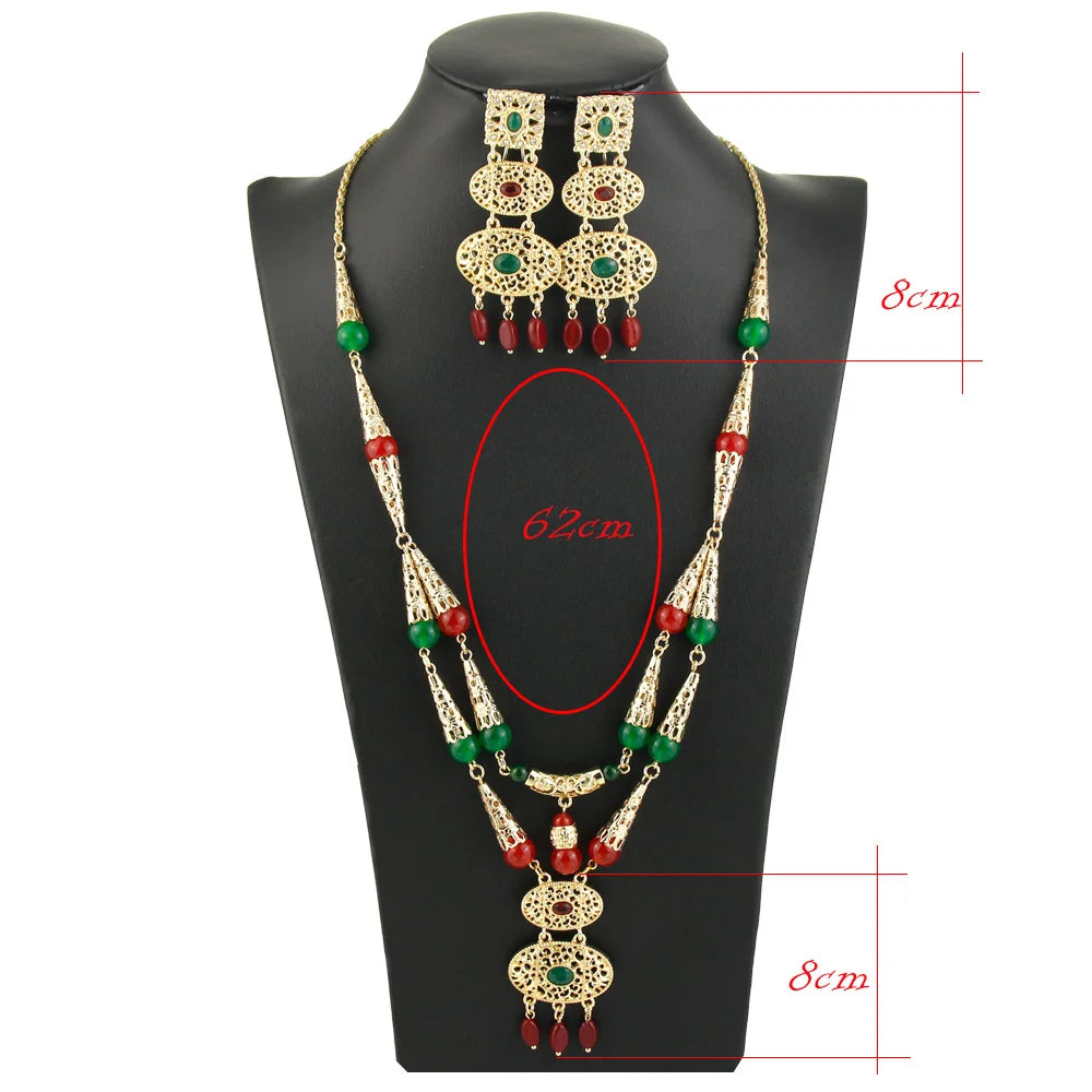 Ensemble de Bijoux Chic  pour Femme  : Collier à Chaîne de Perles Faites à la Main