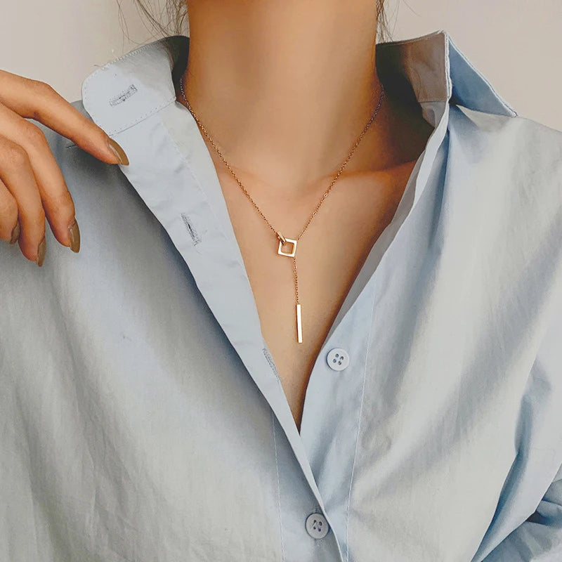 Collier Tendance en Acier Inoxydable pour Femmes